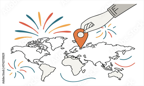 drawing of the world