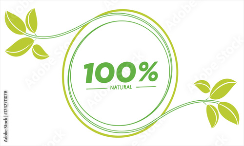 vector illustration of an organic label