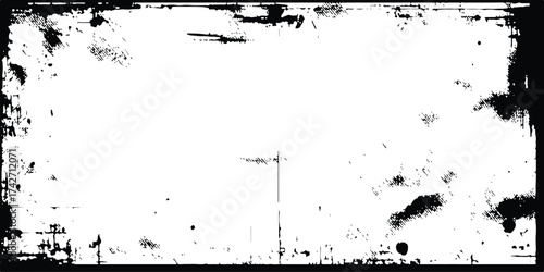Grungy textured border overlay with scratches and distress for artistic effects vector