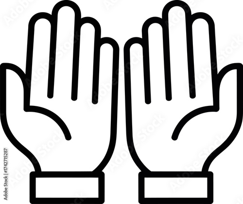 Two Cupped Hands Outline Icon