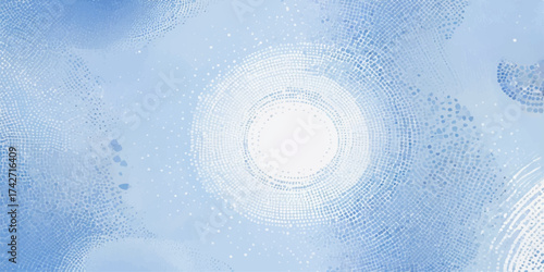 Cold blue water splash texture with fresh liquid bubbles and clear drops