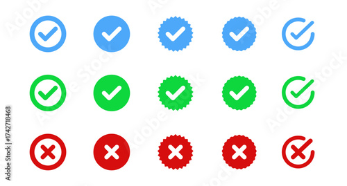 Check box icon with correct, accept checkmark icons tick box checked. Approve symbol.