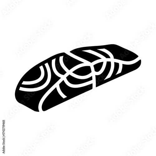 Salmon Fish Fillet Glyph Vector Icon