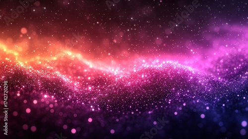 Wallpaper Mural Abstract cosmic glitter, wavy patterns Torontodigital.ca