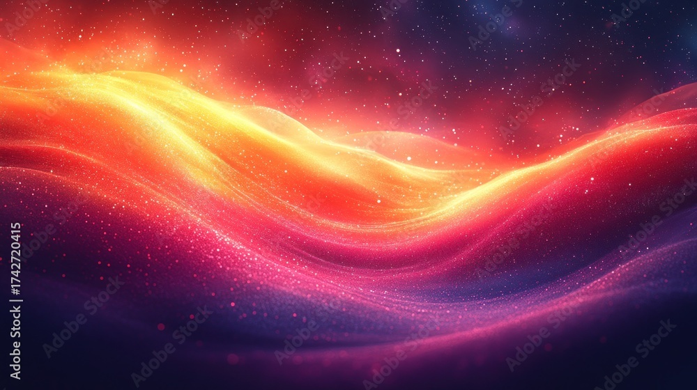 Fototapeta premium Abstract fiery waves in vibrant colors