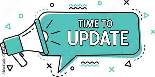 Time to update your software get the latest version now update editable vector