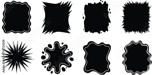 Vector shapes set abstract graphic design elements collection editable vector