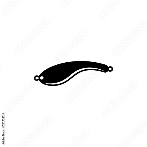Fishing Lure Silhouette - Angling Equipment for Catching Fish.