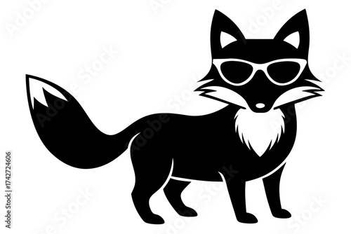 A fox wearing sunglass