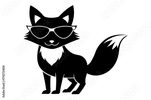 A fox wearing sunglass
