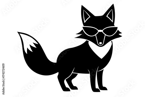 A fox wearing sunglass