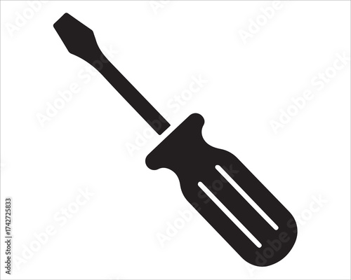 Minimal hand tool silhouette design for repair and maintenance