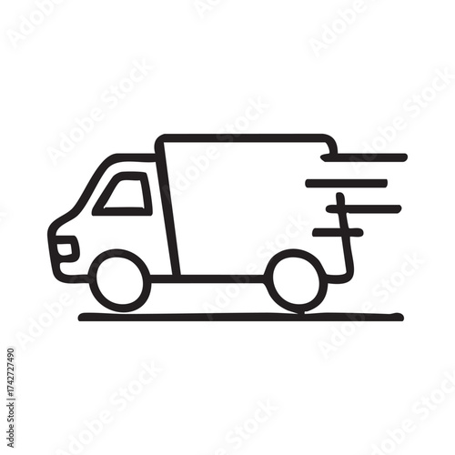 Express Delivery Icon Illustrating Speed and Reliability Logistics Concept for Swift and Efficient Package Transport Services and Online Shopping