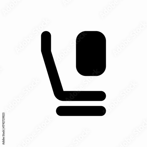 airplane seat icon sign vector