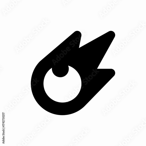 meteorite astheroid icon sign vector