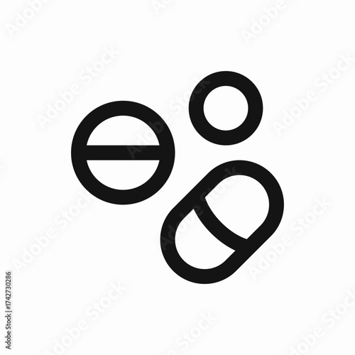 pills medicines icon sign vector