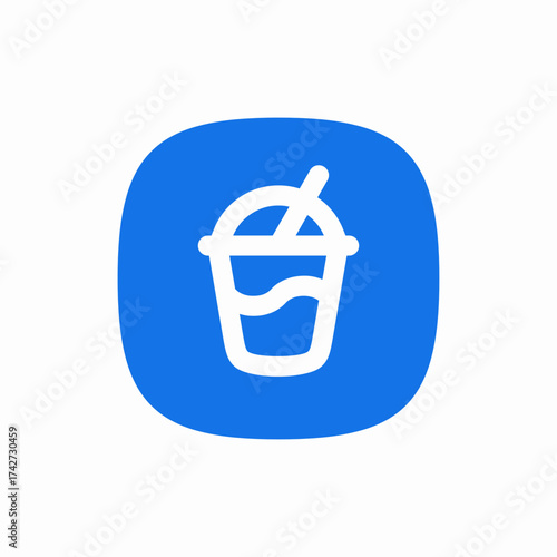 takeaway cold drink icon sign vector