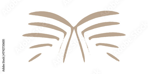 A set of four leaf and various kinds of spices vector illustration drawing for a tattoo design decoration