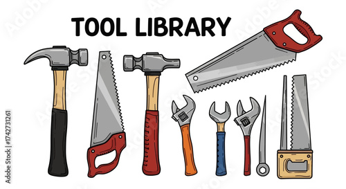 Collection of Hand Tools for Various Tasks.