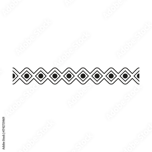 Border frame icon, divider horizontal line vector shape icon for decorative vintage doodle element for design in vector illustration