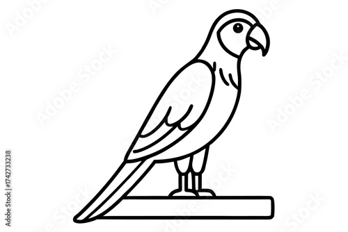 A parrot sitting on a wooden perch indoors