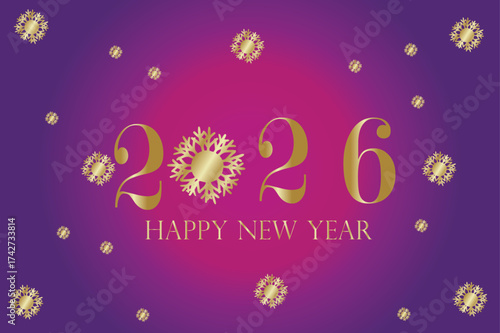 2026 happy new year celebration with glowing lights and sparkles. Happy New Year 2026
