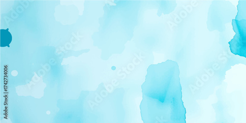 Abstract blue watercolor texture evoking a cloudy sky, light water, and vintage ice pattern