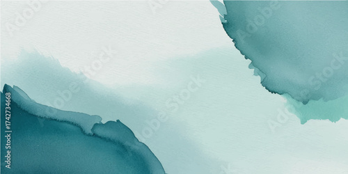 Torn blue paper over a cold winter sky with white clouds like an iceberg on the frozen sea