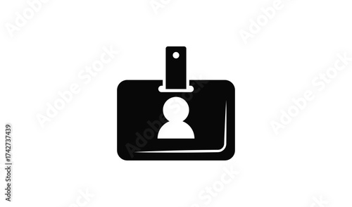 Identification card isolated on white background