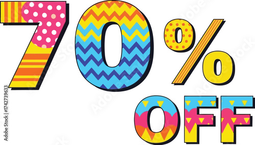 Seventy percent off sale discount promotion limited time offer