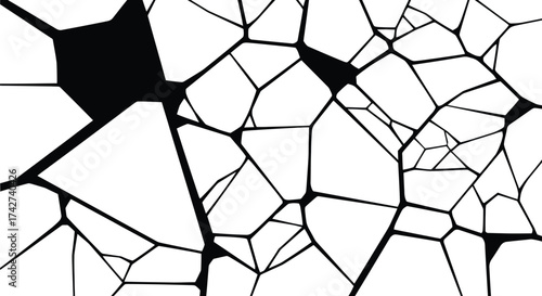 Abstract cracked surface texture black and white background