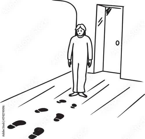 Silent footsteps follow your fear