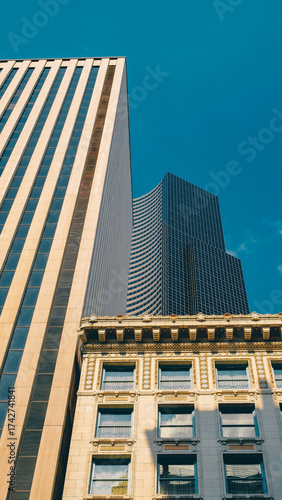 modern office building glass downtown seattle