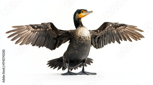 A photograph of a Pallasâ€™s Cormorant (Phalacrocorax perspicillatus) 