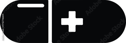 Illustrator Vector Pill capsule treatment health medicine silhouette