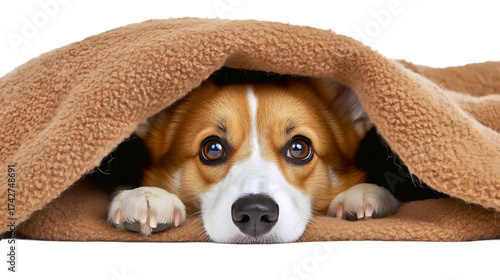 Playful Corgi Puppy Peek