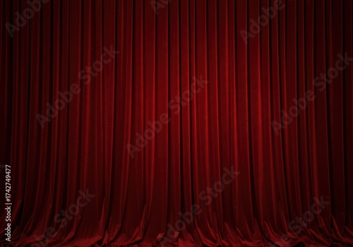 Wallpaper Mural Elegant Red Theater Curtains Torontodigital.ca