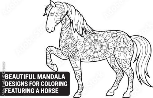 Black silhouette of a running mustang or stallion vector illustration for art design use