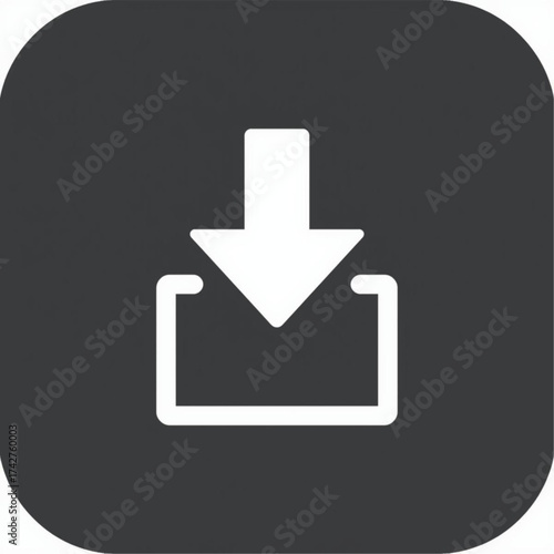 Download icon vector graphic scalable illustration for digital content and software interfaces