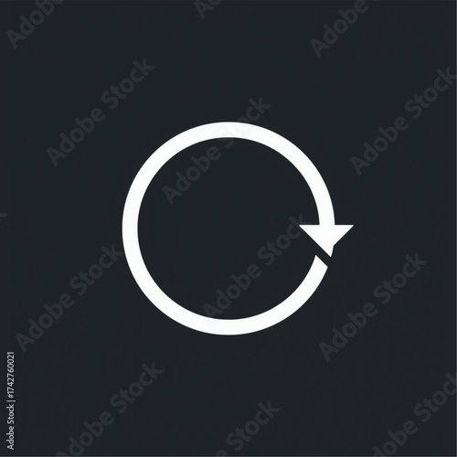 Circular arrow vector graphic for refresh and repeat actions