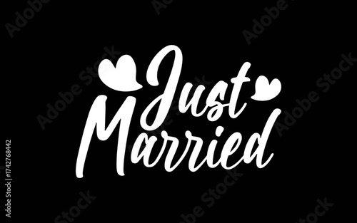 Just Married t-shirt quotes svg design