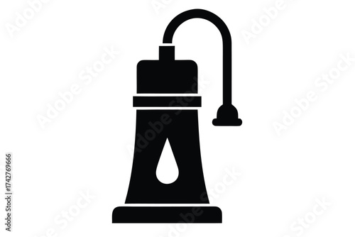 water purifier vector icon silhouette