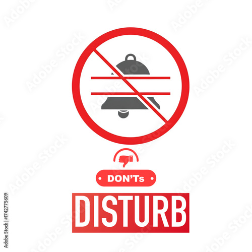 No Bell Notification Icon | Do Not Disturb Sign Vector in Red Circle 🚫