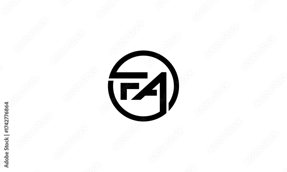 Fototapeta premium FA initial letters, monogram logo