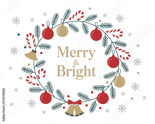 Christmas Flower Wreath Festive Decoration Holiday Celebration