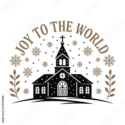 Christmas Vibes Church Holiday Celebration Festive Winter TShirt Design