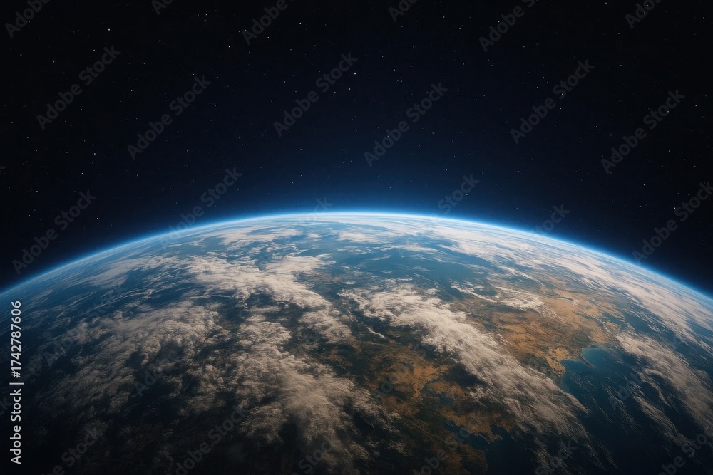 Fototapeta premium A Glimpse into the Cosmic Dance of Earth and Space