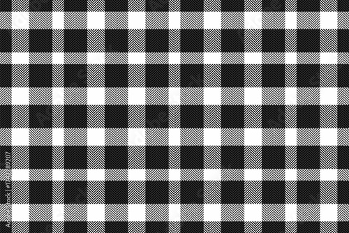 Model plaid background check, collage fabric seamless vector. Kind pattern tartan textile texture in black and grey colors.