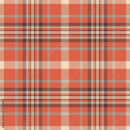 Dreamy texture pattern fabric, complexity seamless background vector. Idea tartan plaid textile check in red and pastel colors.