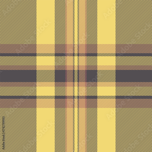 Detailed seamless plaid pattern. Tartan cloth illustration. Autumn colors, for backgrounds, fashion, or traditional designs. Versatile texture.